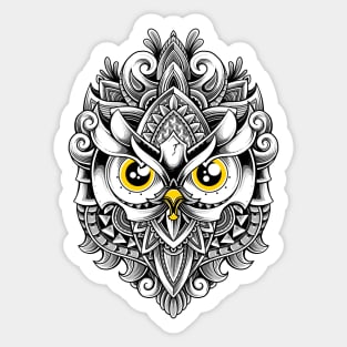 Ornate Owl Sticker